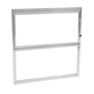 Janela Basculantes Quality Home 50x50 2 Folhas Alumínio Natural Vd Canelado