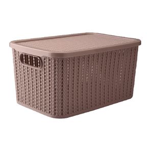 Caixa Org Multiuso C/ Tampa 8L Trama Cz Plasutil