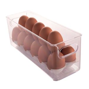 Organizador Porta Ovos Transparente 10X30Cm - Plasútil