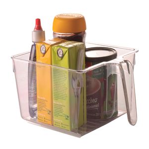 Organizador Multiuso Quad C/Pega Cristal Plasutil