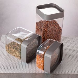 Pote Plug Quadrado Cinza 510Ml - Plasútil