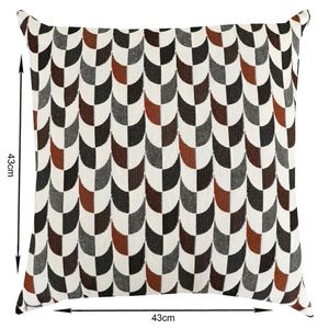 Capa De Almofada Próxima 43Cm Jacard Terracota