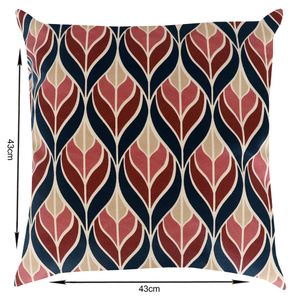Capa De Almofada Próxima 43Cm Veludo Treviso Vinho