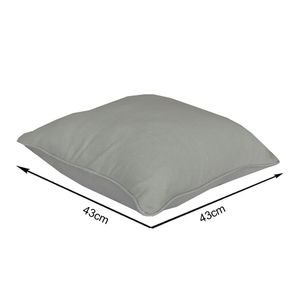 Almofada Proxima Cheia 43 Cm X 43 Cm Kasan Cinza