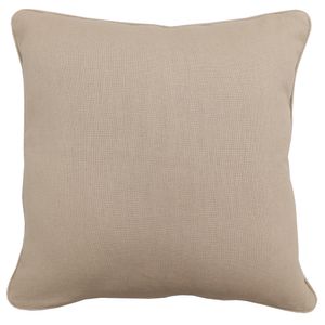 Almofada Decorativa Lisa Quadrada Kasan com Cordone Cheia Kaqui 43X43CM - Próxima