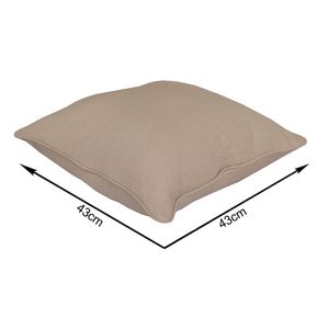 Almofada Decorativa Lisa Quadrada Kasan com Cordone Cheia Kaqui 43X43CM - Próxima