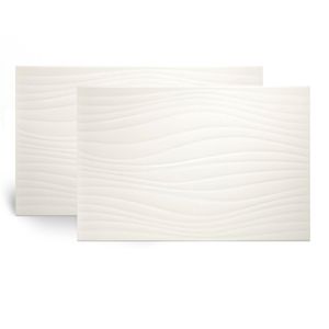 Revestimento Cerâmico 3D Brilhante Lençóis Branco Tipo A 30X60CM - 40671 - Pointer