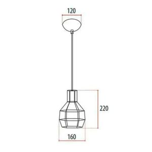 Pendente Adhara Aço Pf 1XE27 Preto - 484010000 - Avant