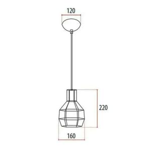 Pendente Adhara Aço Pf 1XE27 Branco - 484040006 - Avant