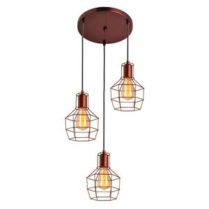 Pendente Adhara Aço Cof 3XE27 Bronze - 484043005 - Avant