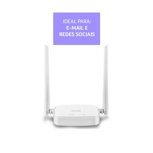 Roteador Wireless com 2 antenas 4 portas 300Mbps Ipv6 2.4Ghz Branco- RE160V - Multilaser