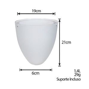 Vaso para Plantas Suspenso em Polietileno Autoirrigável Egg 19X21CM - I.ACQU.019.021.06- Vasart