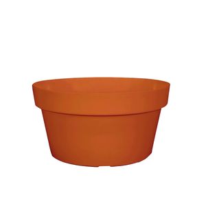 Vaso para Plantas Redondo em Polietileno Sampa Bowl Terracota 23X12CM - I.SAMP.023.012.12 - Vasart