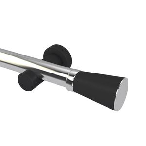 Kit Varao Belchior Jade Nobre Metalico Grafite 28 Mm 2,50 M Com Emenda