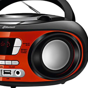 Caixa de Som Mondial Boombox BX18 CD USB FM Prata com Laranja