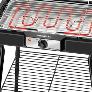 Churrasqueira Elétrica com Pés Grand Steal & Grill Preto 220V 2000W - CH-05 - Mondial