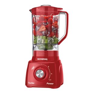 Liquidificador com 3 Velocidades Turbo Power Vermelho 2 Litros 220V 500W - L-99 FR - Mondial