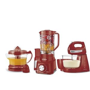 Conjunto Espremedor Liquidificador Batedeira Mondial KT-96 220V Vermelho