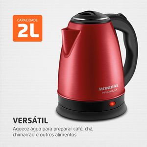 Chaleira Elétrica 2 Litros Pratic Vermelho - CE-06 - Mondial