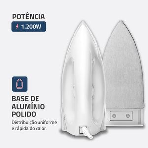 Ferro de Passar a Seco Branco 220V - FSN-55-W - Mondial