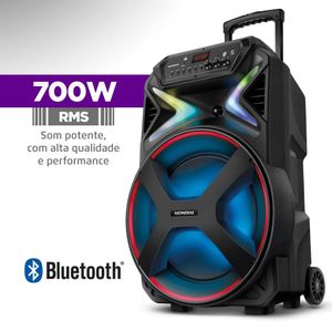 Caixa Amplificada Mondial Connect Lights 700W Bivolt Preta - CM-700 - Mondial