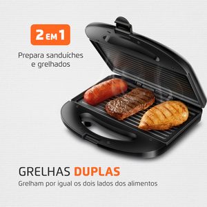 Sanduicheira Pratic 750W 220V Preto - SN-01 - Mondial