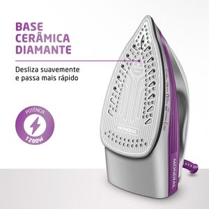 Ferro a Vapor Mondial 220V 1200W Branco|Roxo FVN-01-P