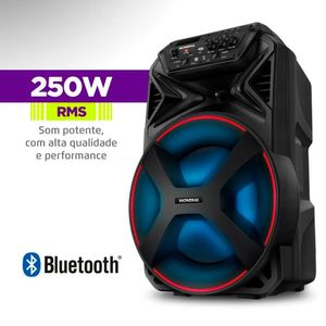 Caixa de Som Amplificada com Bluetooth USB e Rádio FM Connect Party Plus 250W - CM-250 - Mondial