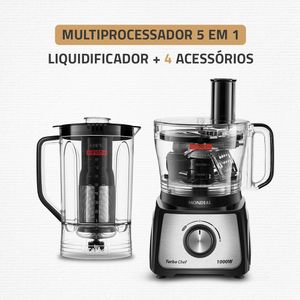Multiprocessador 5 em 1 Turbo Preto 220V - MPN-01-B - Mondial