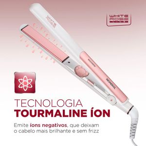 Prancha Alisadora Mondial Bivolt 45W Branco|Rose Gold P-50