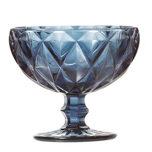 Taca Coquetel Diamante - Azul 310Ml -  Vidro - Class Home