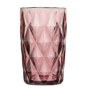 Copo Agua Diamante Lilas 350Ml - Vidro - Class Home