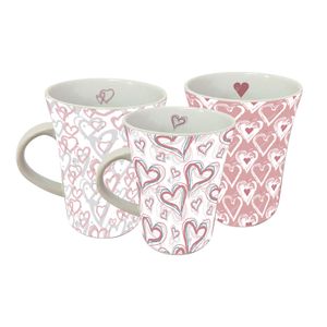 Caneca Coração 330 Ml - Cerâmica - Class Home