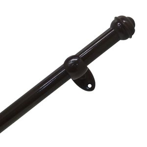 Kit Varão Bella Arte Pratiko Basic 19 MM 2,0m Imbuia