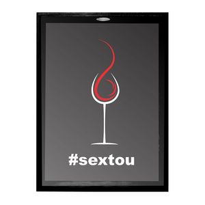 Quadro Decorativo Kapos Porta Rolhas Sextou 32x42x4 CM