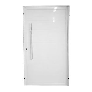 Porta de Alumínio Pivotante sem Friso Lado Esquerdo Branco 210X110CM - MGM