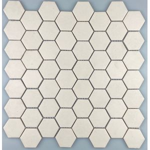 Pastilha 30,5x30,5 Eco Hexagonal Sand Beige Vidro Real