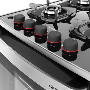 Fogão Mueller 4 Bocas Piacere Vetro com Acendimento Automático e Mesa de Vidro Bivolt