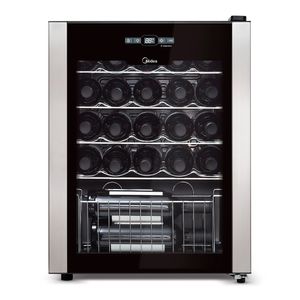 Adega Midea 24 garrafas WBB242 Preto 220V