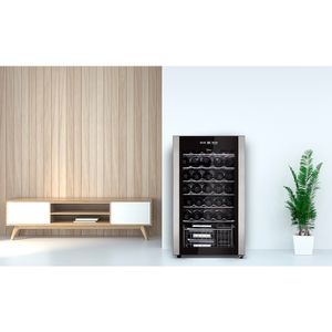 Adega Midea 34 garrafas WBB342 Preta 1 porta 220V