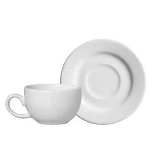 Xícara De Café Plissan Relevo Capacidade 80Ml Branco 12Cm - Alleanza