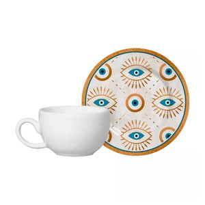 Xícara Café 80Ml Olho Grego 12Cm - Alleanza