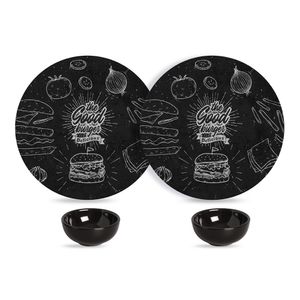Kit 4 Pçs alleanza Acervo Burguer Black