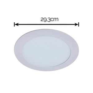 Painel LED de Embutir Redondo Branco 24W 6000K - Fortec