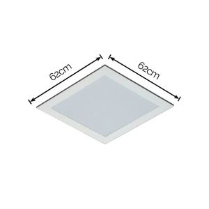 Painel LED de Embutir Quadrado 40W Luz Neutra 4000K - Fortec