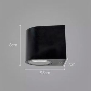 Arandela de Sobrepor Redonda em LED 1C Preta - Fortec