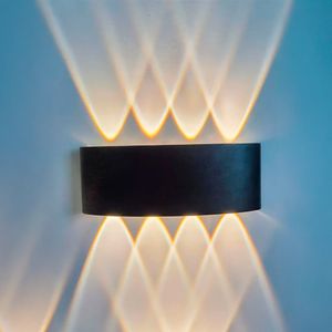 Arandela LED de Sobrepor 4X8W Luz Amarela 3000K Preta - Fortec