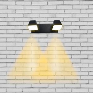 Arandela Quadrada em LED 7W 3000K 2C Preta - Fortec