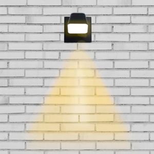 Arandela Quadrada em LED 7W 3000K Preta - Fortec
