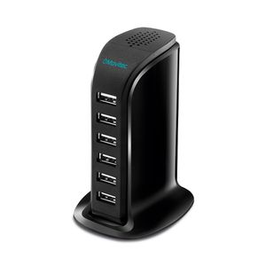Carregador Movitec Hub HB-01 6 Portas USB Preto Bivolt